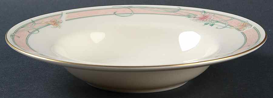 Ribbons & Flowers Rim Soup Bowl by Royal Doulton-1