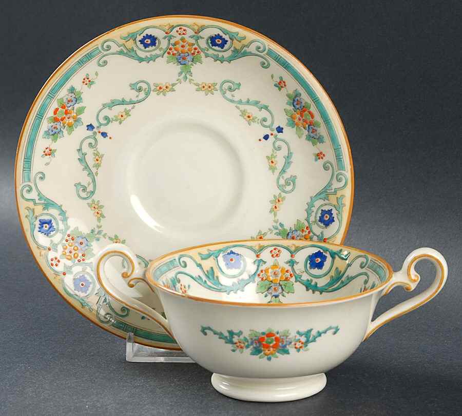Rochester Footed Bouillon Cup & Saucer by Royal Doulton-1