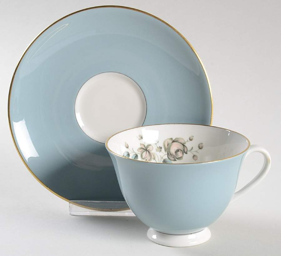 Rose Elegans Footed Cup & Saucer Set by Royal Doulton-1