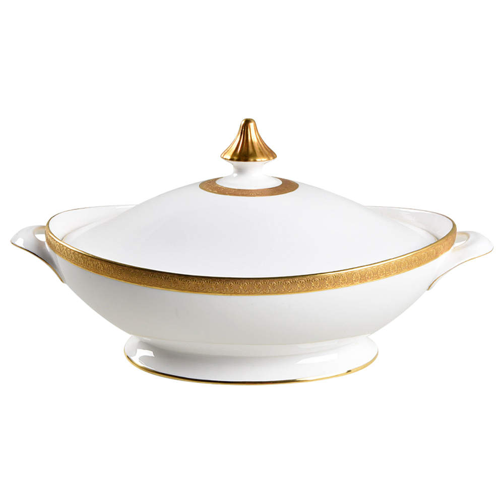 Royal Gold Oval Covered Vegetable by Royal Doulton-1