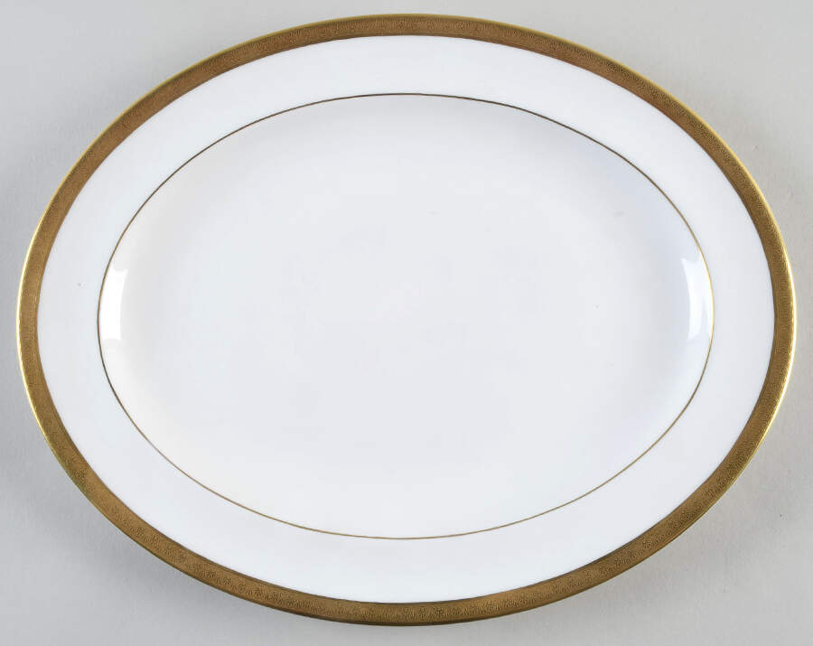 Royal Gold 13" Oval Serving Platter by Royal Doulton-1