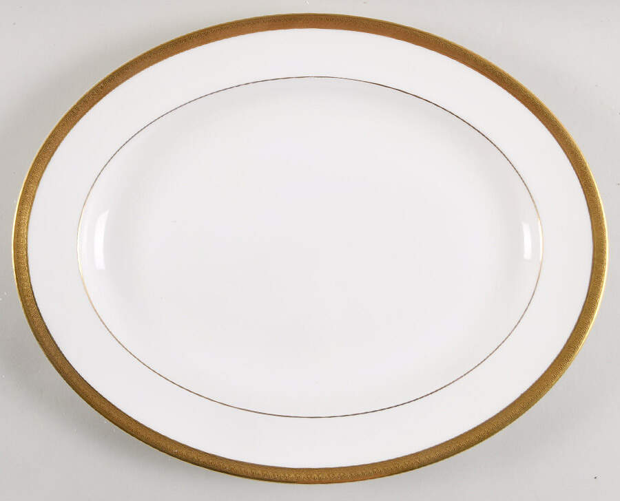 Royal Gold 13" Oval Serving Platter by Royal Doulton-1