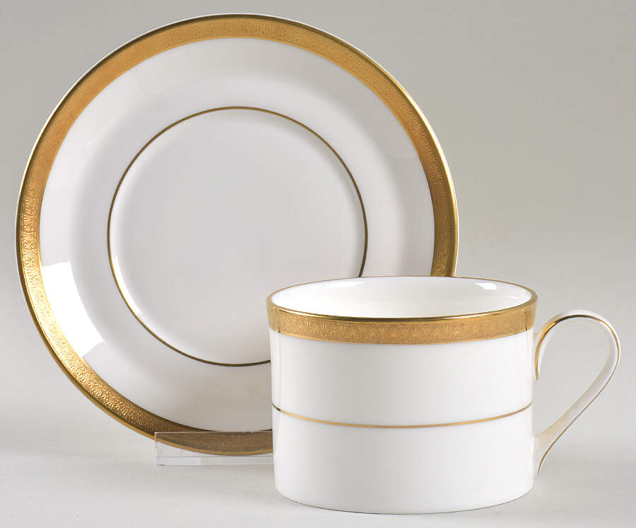 Royal Gold Flat Cup & Saucer Set by Royal Doulton-1
