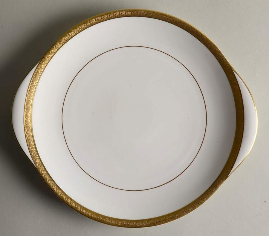 Royal Gold Handled Cake Plate by Royal Doulton-1