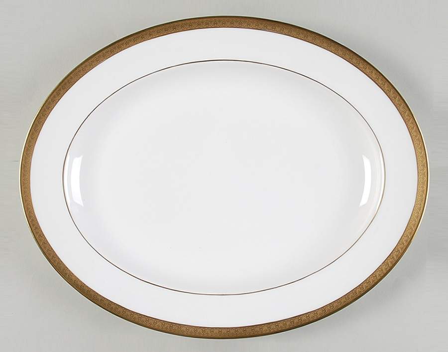 Royal Gold 13" Oval Serving Platter by Royal Doulton-1