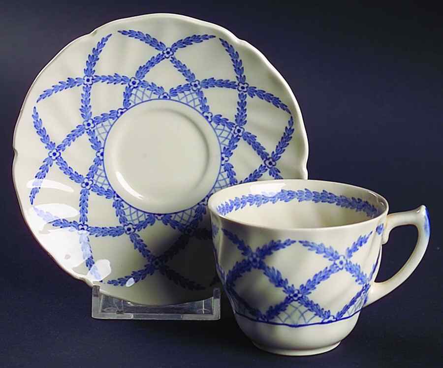Romney Blue Flat Demitasse Cup & Saucer Set by Royal Doulton-1