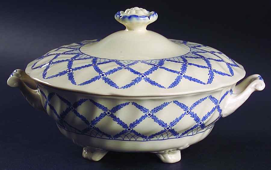 Romney Blue Round Covered Vegetable by Royal Doulton-1