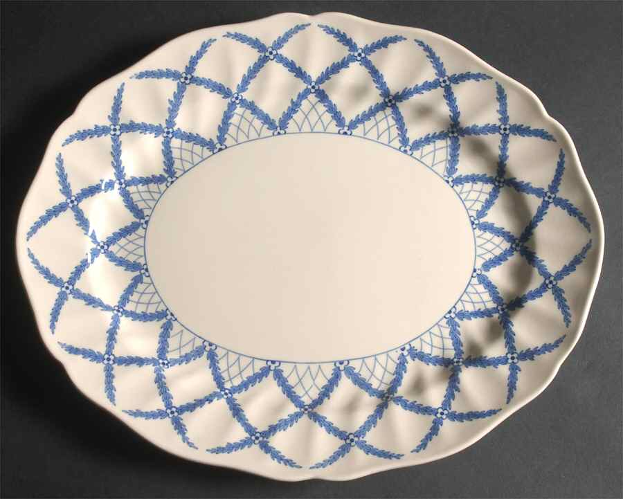 Romney Blue 15" Oval Serving Platter by Royal Doulton-1