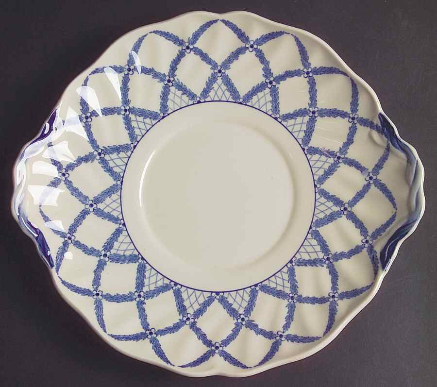 Romney Blue Handled Cake Plate by Royal Doulton-1