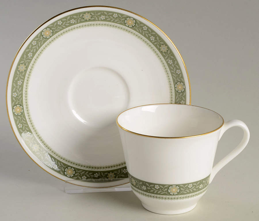 Rondelay (Concord Shape) Flat Cup & Saucer Set by Royal Doulton-1