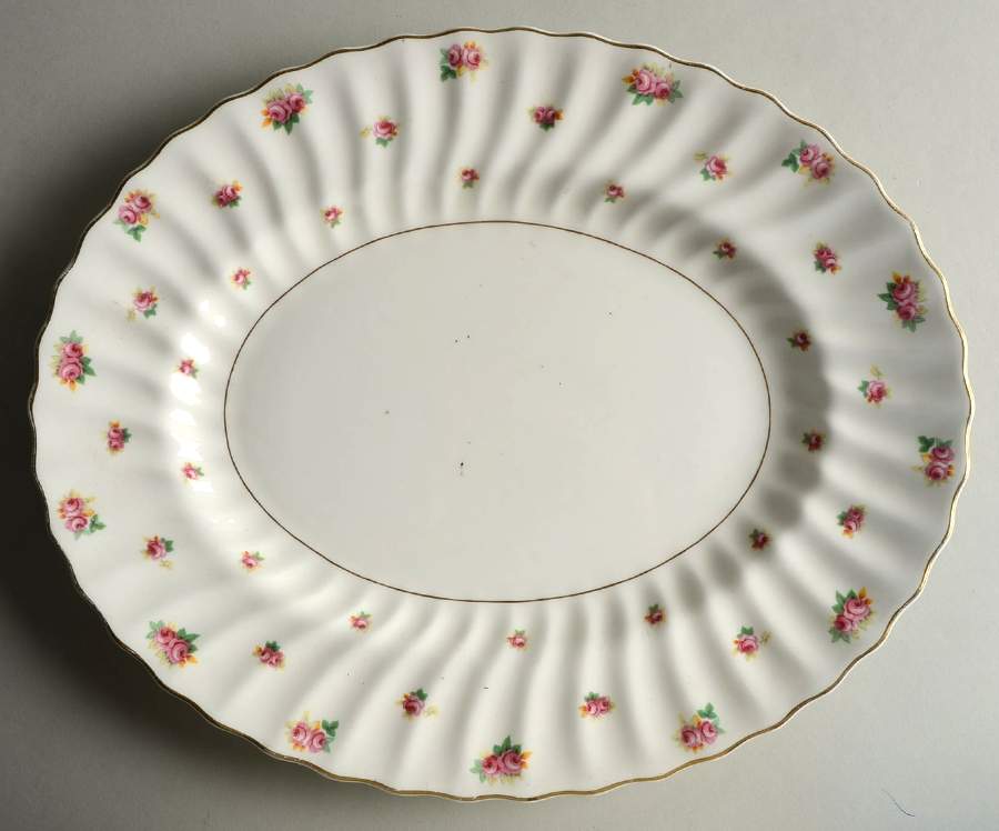Rosebud 15" Oval Serving Platter by Royal Doulton-1
