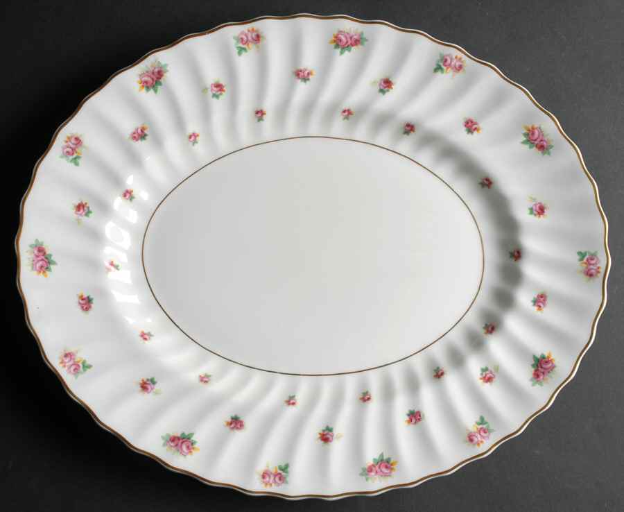 Rosebud 14" Oval Serving Platter by Royal Doulton-1