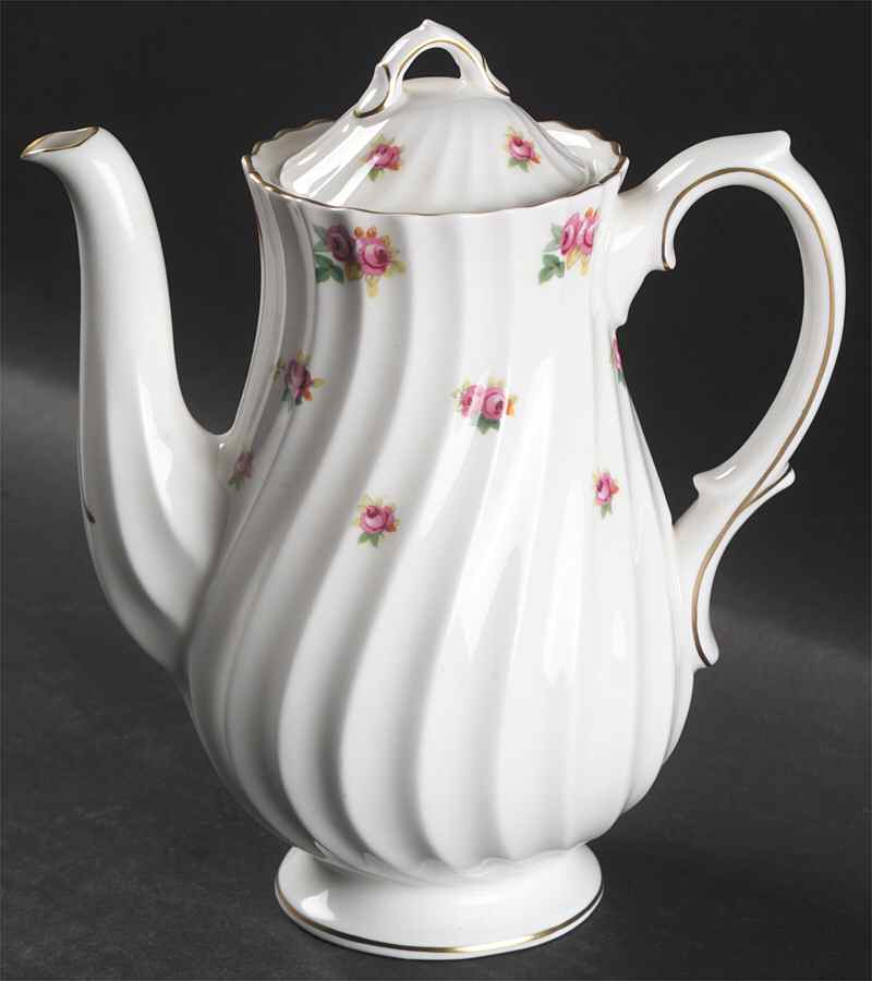 Rosebud Small Coffee Pot & Lid by Royal Doulton-1
