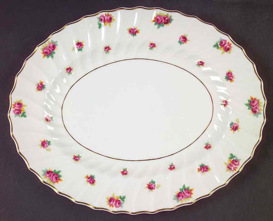 Rosebud 11" Oval Serving Platter by Royal Doulton-1