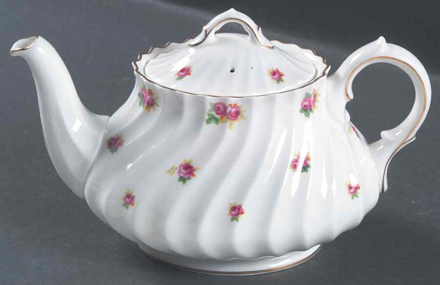 Rosebud Teapot & Lid by Royal Doulton-1