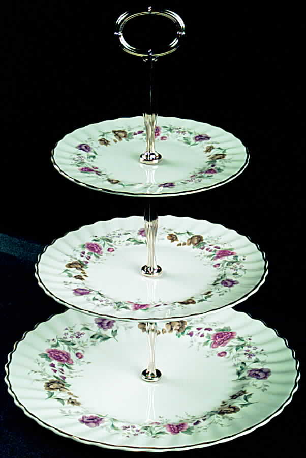 Rosell 13 7/8"-14 1/4" 3-Tiered Serving Tray(DP,SP,BB) HC by Royal Doulton-1