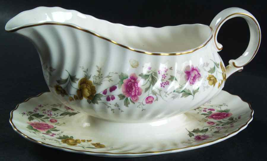 Rosell Gravy Boat with Attached Underplate by Royal Doulton-1