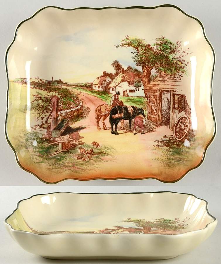 Rustic England 8" Rectangular Vegetable Bowl by Royal Doulton-1