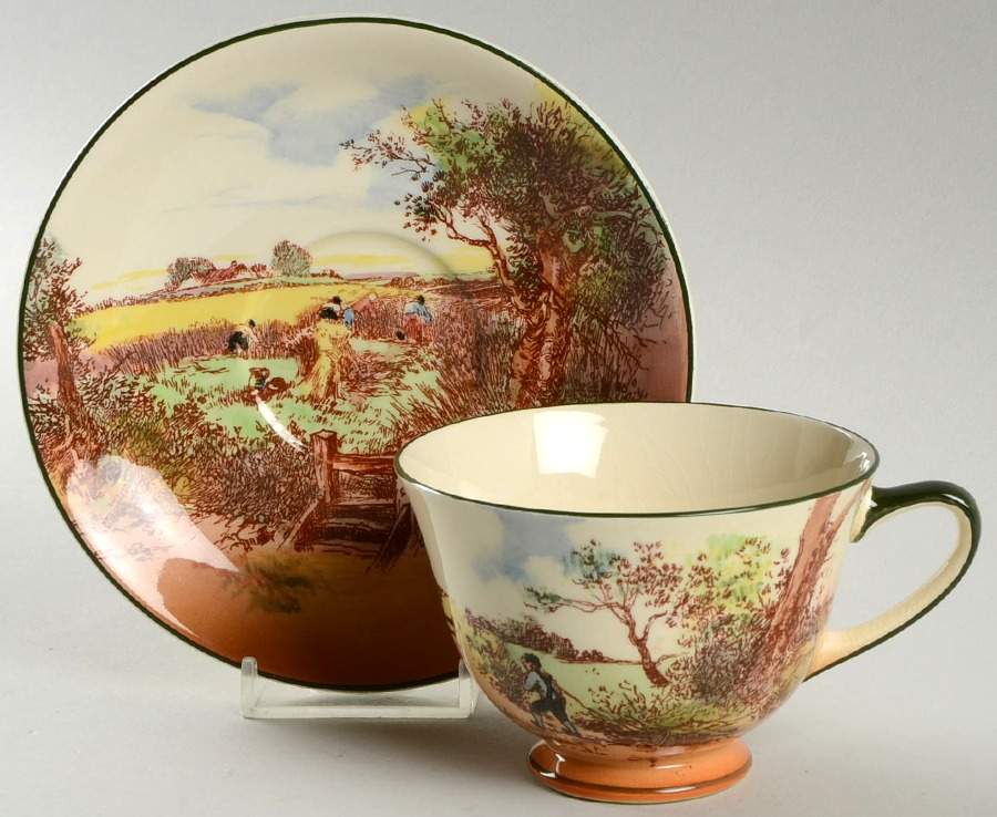 Rustic England Footed Cup & Saucer Set by Royal Doulton-1