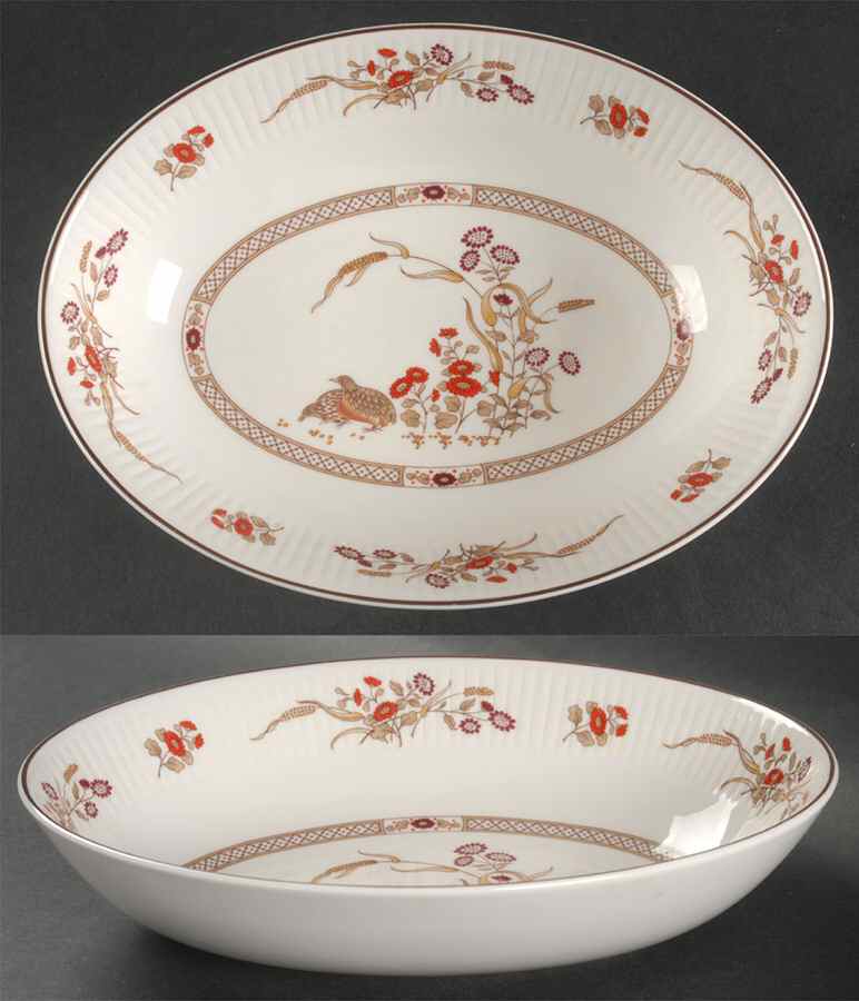 Russet Glen 9" Oval Vegetable Bowl by Royal Doulton-1