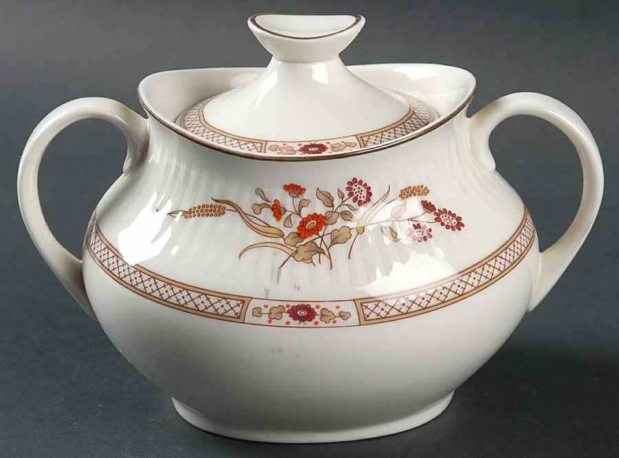 Russet Glen Sugar Bowl & Lid by Royal Doulton-1