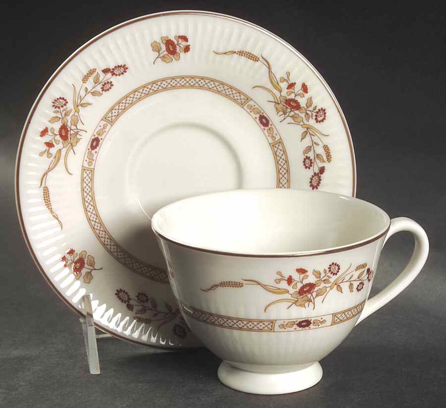 Russet Glen Footed Cup & Saucer Set by Royal Doulton-1