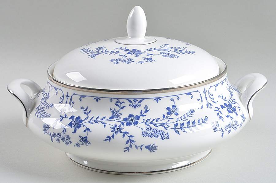 Sapphire Blossom Round Covered Vegetable by Royal Doulton-1