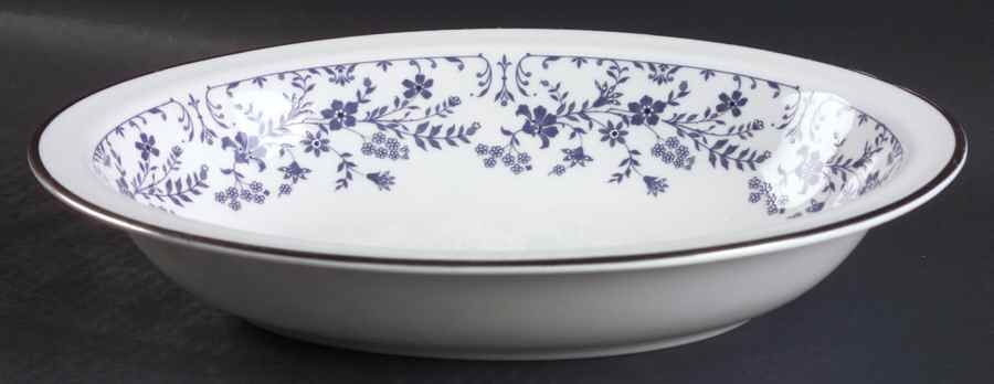 Sapphire Blossom 10" Oval Vegetable Bowl by Royal Doulton-1