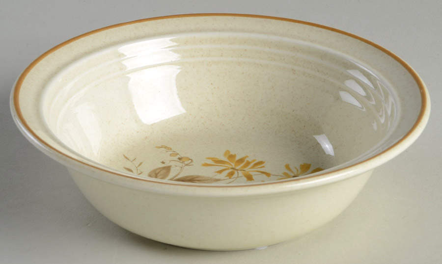 Sandsprite (Single Line Brown Trim) Rim Fruit/Dessert (Sauce) Bowl by Royal Doulton-1
