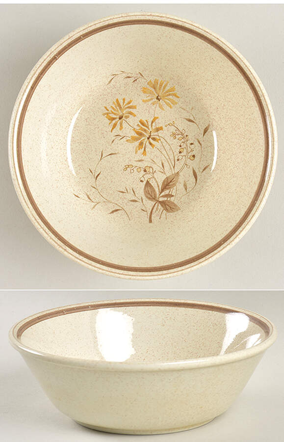 Sandsprite (Single Line Brown Trim) Coupe Cereal Bowl by Royal Doulton-1