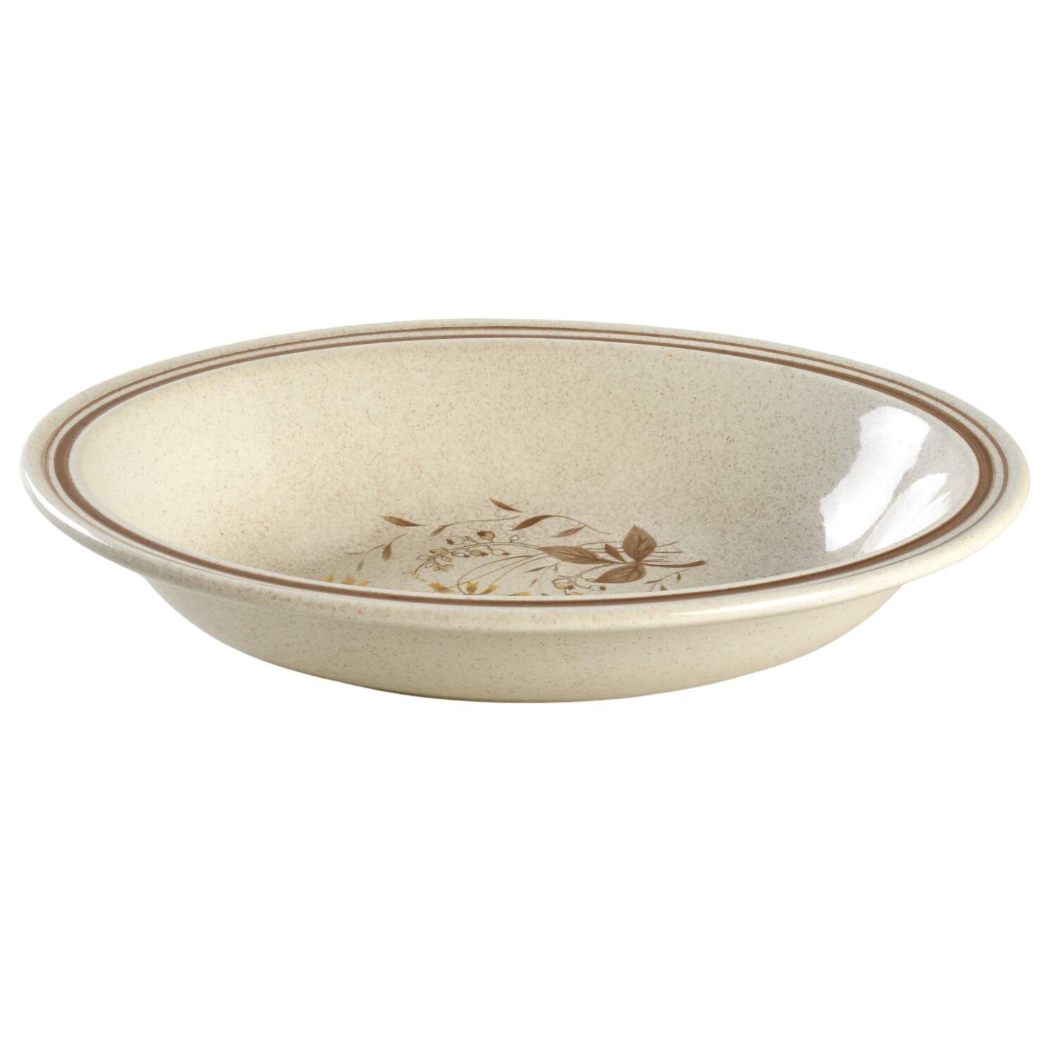 Sandsprite (Single Line Brown Trim) 10" Oval Vegetable Bowl by Royal Doulton-1