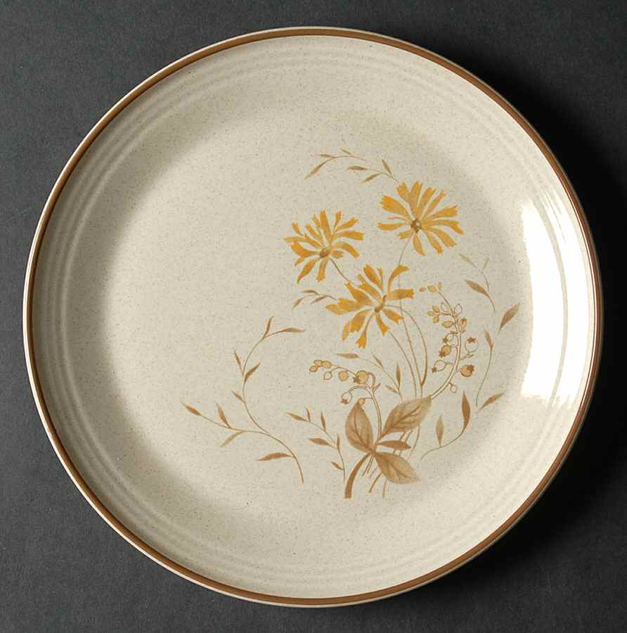 Sandsprite (Single Line Brown Trim) Salad Plate by Royal Doulton-1