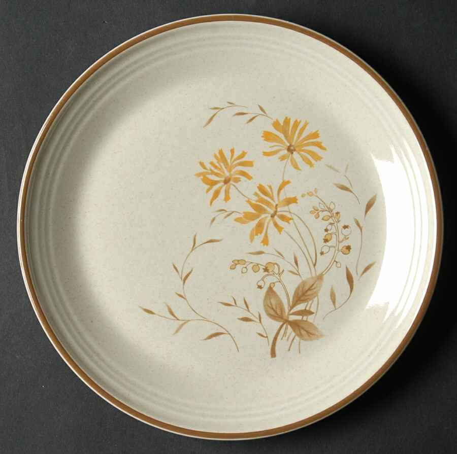 Sandsprite (Single Line Brown Trim) Bread & Butter Plate by Royal Doulton-1