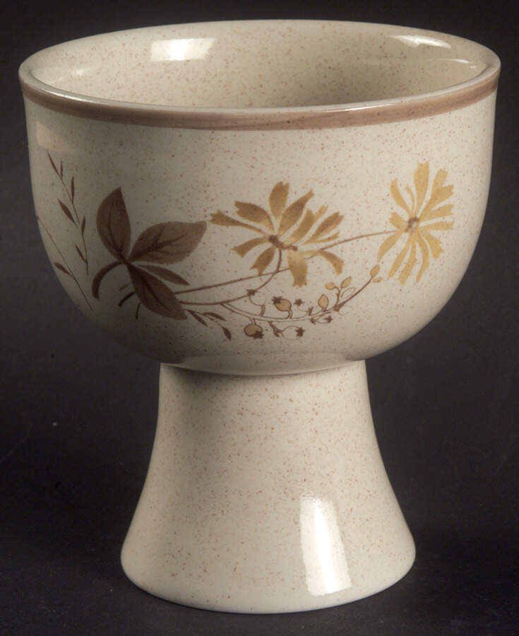 Sandsprite (Double Line Brown Trim) China Goblet by Royal Doulton-1