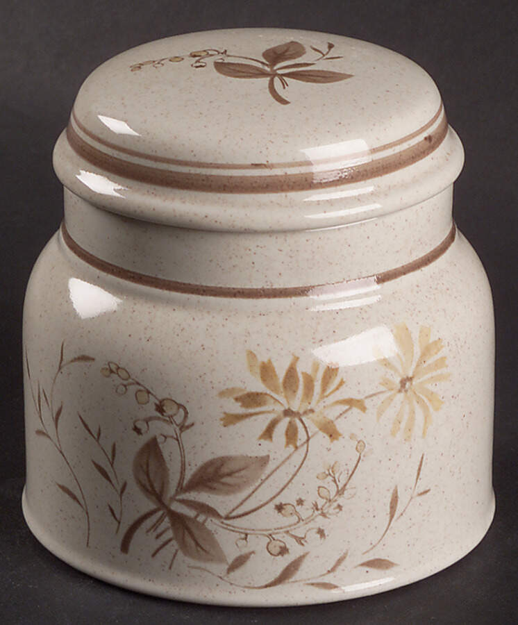Sandsprite (Double Line Brown Trim) Sugar Bowl & Lid by Royal Doulton-1