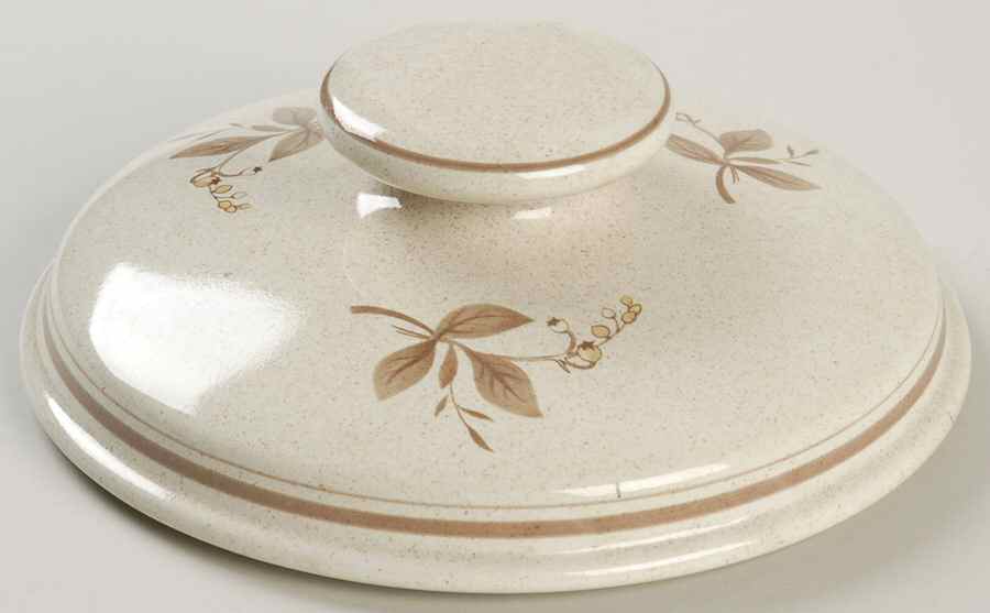 Sandsprite (Double Line Brown Trim) Lid for 2.5 Quart Round Casserole by Royal Doulton-1