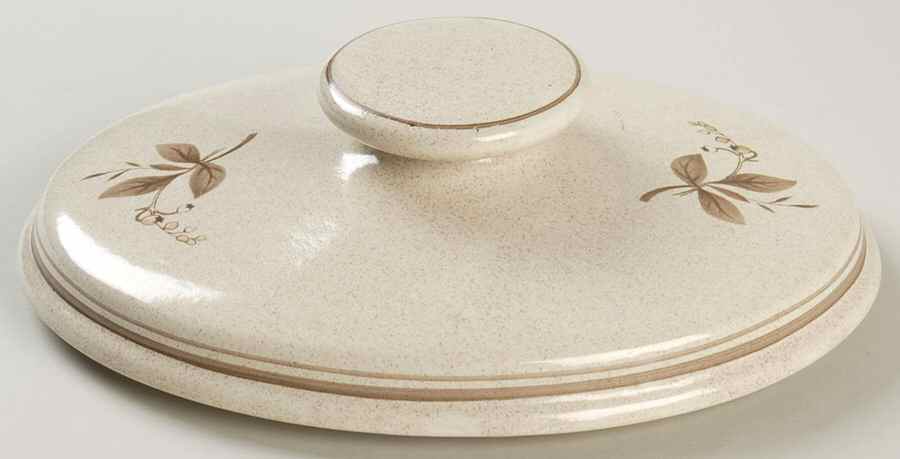 Sandsprite (Double Line Brown Trim) Lid for 2.25 Quart Oval Covered Casserole by Royal Doulton-1