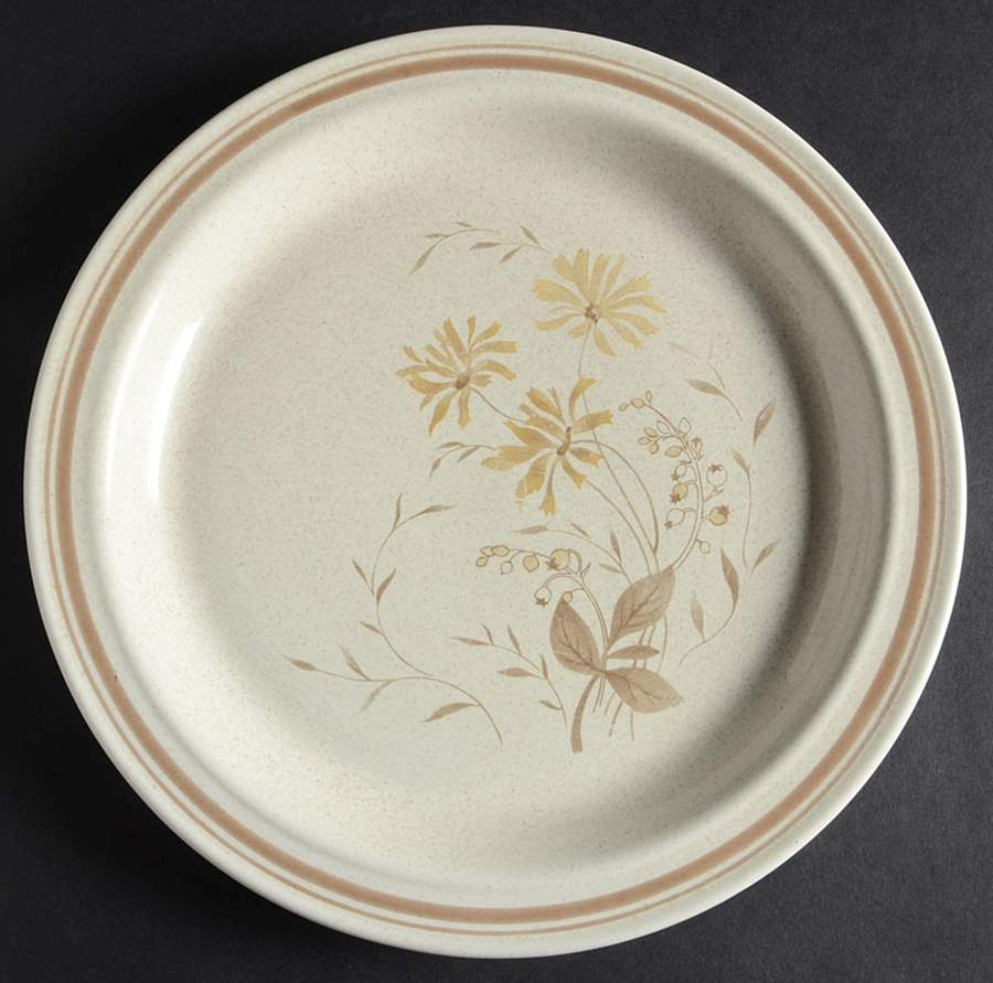 Sandsprite (Double Line Brown Trim) Luncheon Plate by Royal Doulton-1