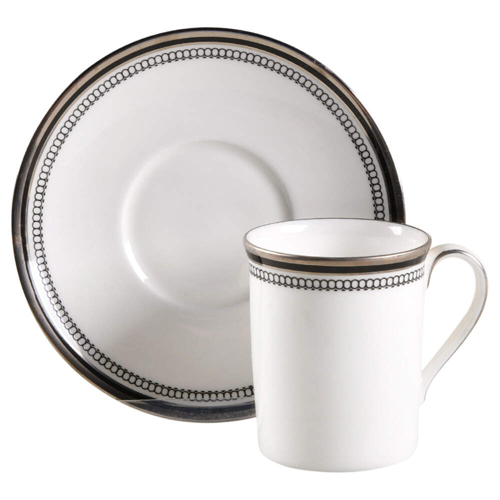 Sarabande Flat Demitasse Cup & Saucer Set by Royal Doulton-1