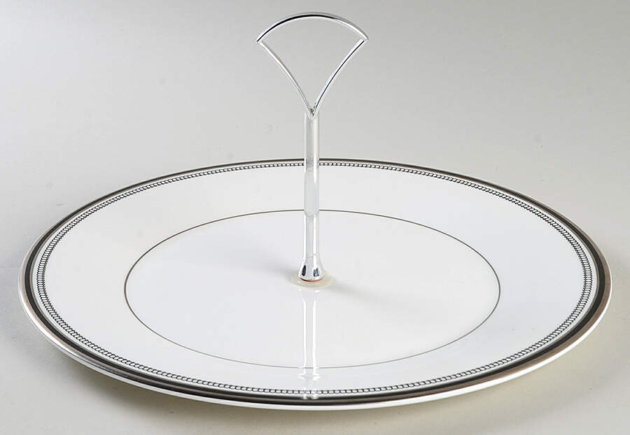 Sarabande Round Serving Plate with Handle (DP) by Royal Doulton-1
