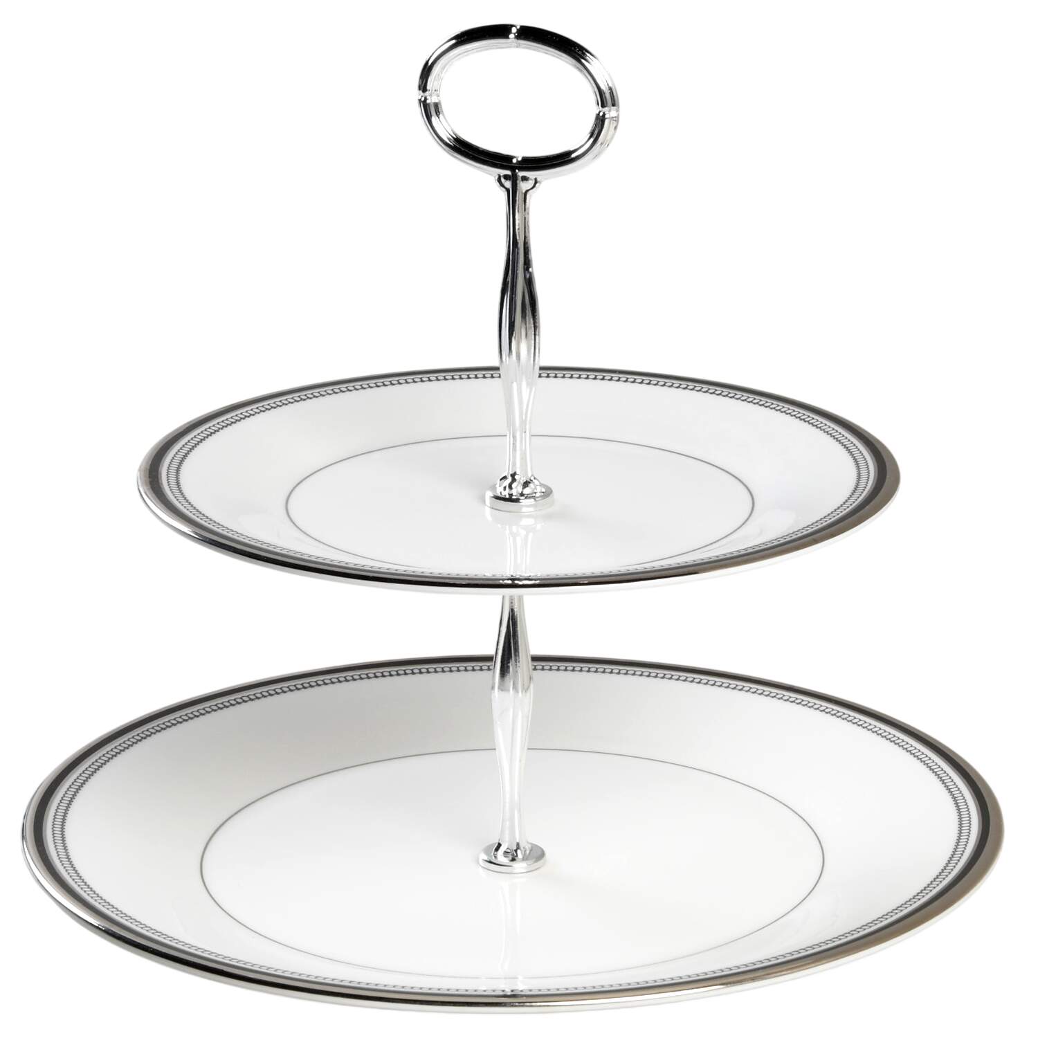 Sarabande 6 5/8"-10"  2 Tiered Serving Tray (Dp, Sp) HC by Royal Doulton-1