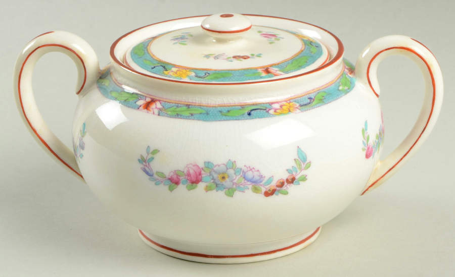 Satsuma Sugar Bowl & Lid by Royal Doulton-1