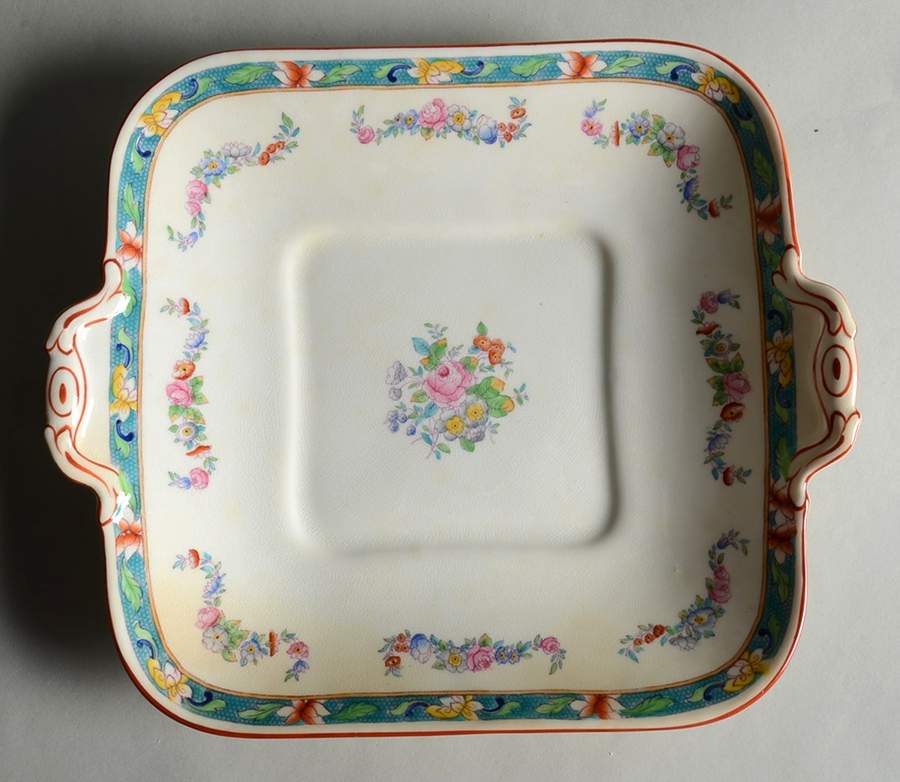 Satsuma Square Handled Cake Plate by Royal Doulton-1
