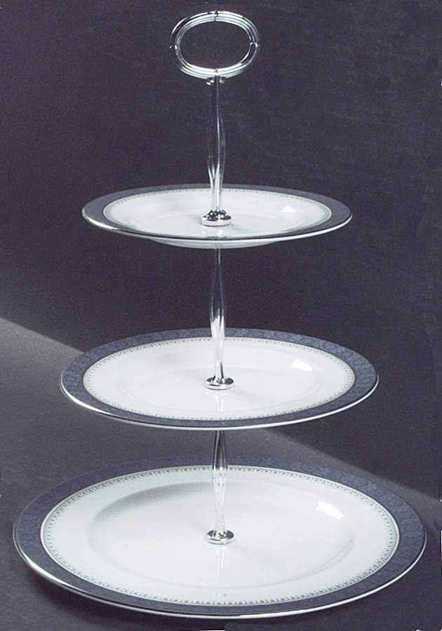 Sherbrooke 13 7/8"-14 1/4" 3-Tiered Serving Tray(DP,SP,BB) HC by Royal Doulton-1