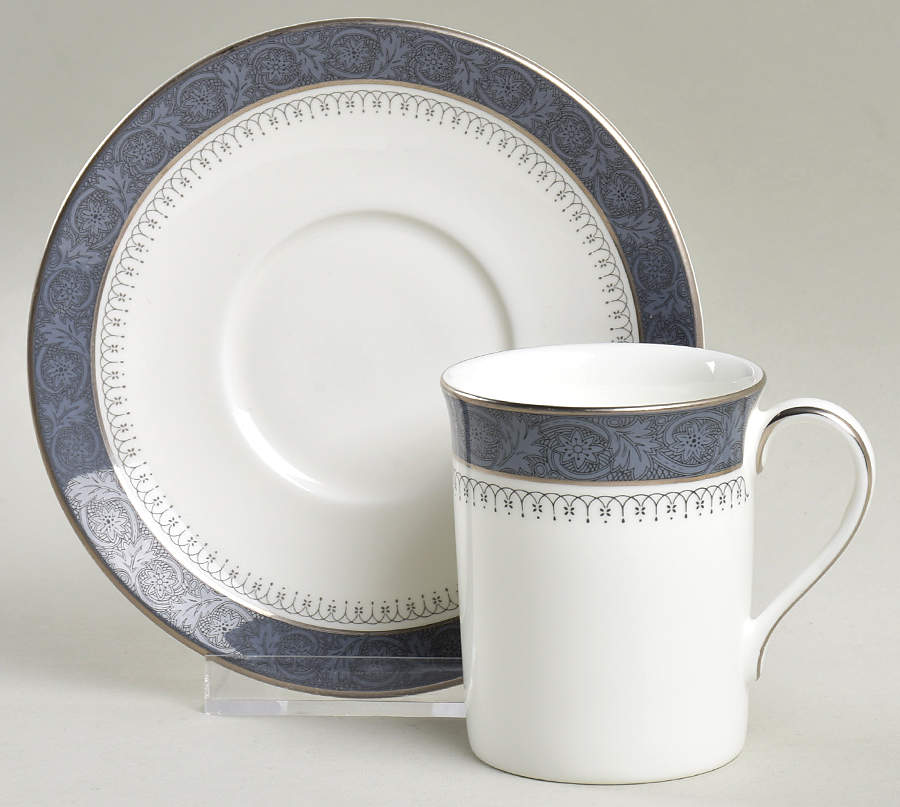 Sherbrooke Flat Demitasse Cup & Saucer Set by Royal Doulton-1