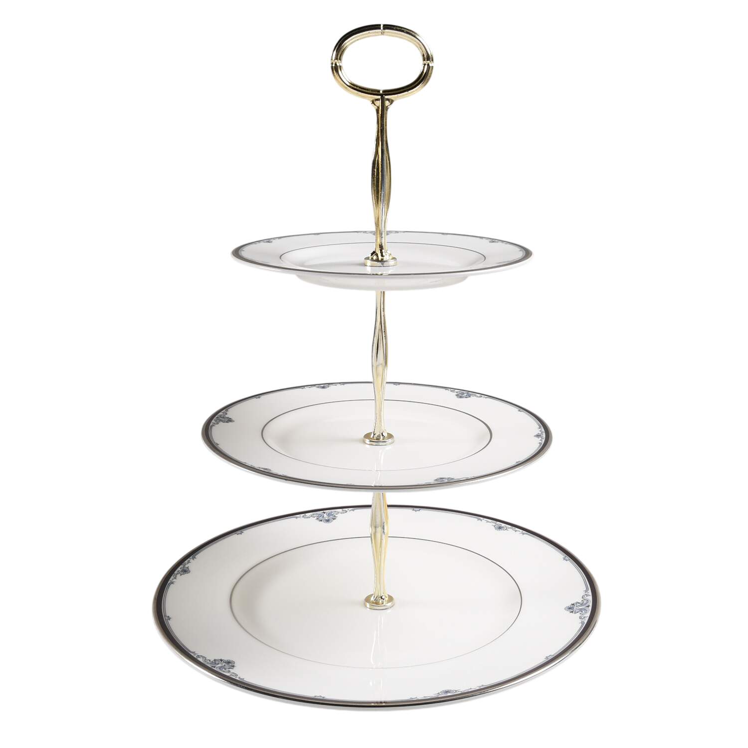 Sheridan 13 7/8"-14 1/4" 3-Tiered Serving Tray(DP,SP,BB) HC by Royal Doulton-1