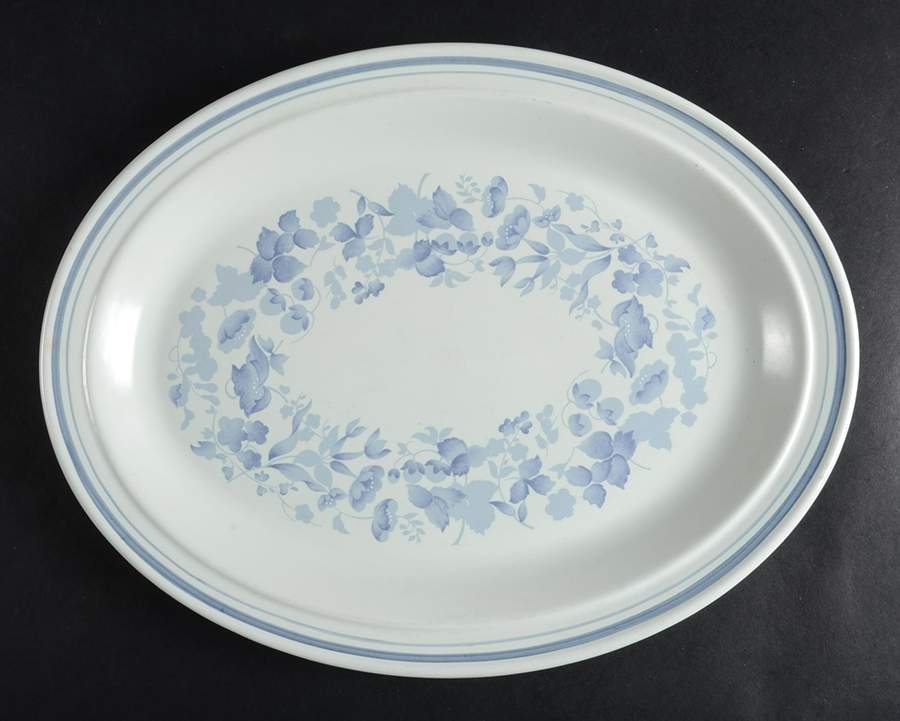 Shadow Play 13" Oval Serving Platter by Royal Doulton-1