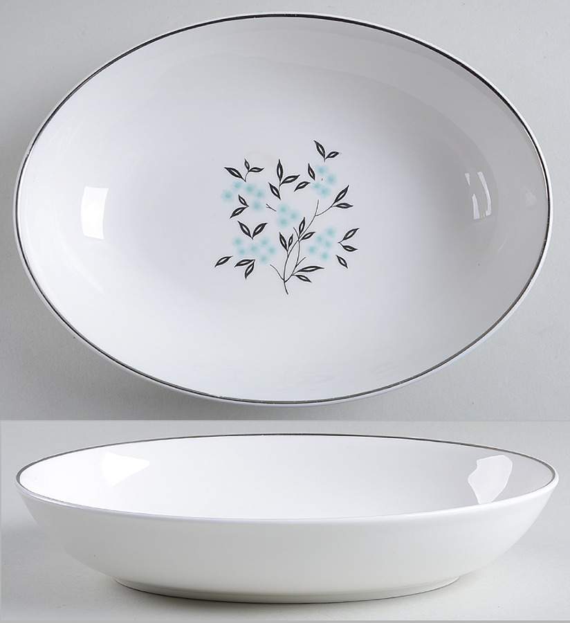 Silver Bough 9" Oval Vegetable Bowl by Royal Doulton-1