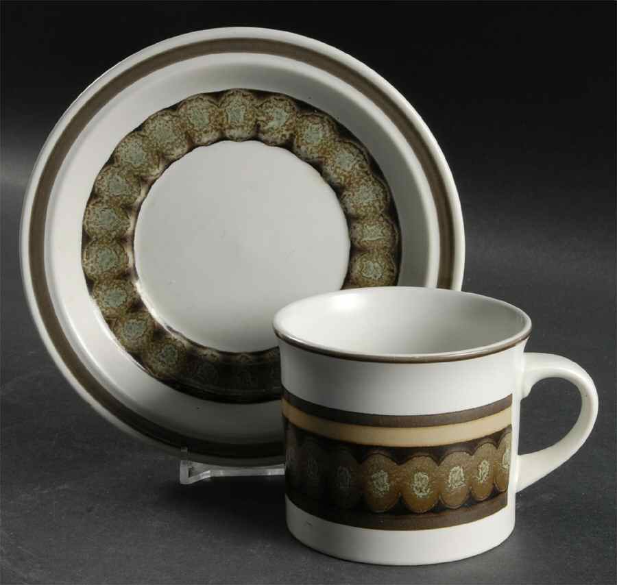 Sienna Flat Cup & Saucer Set by Royal Doulton-1