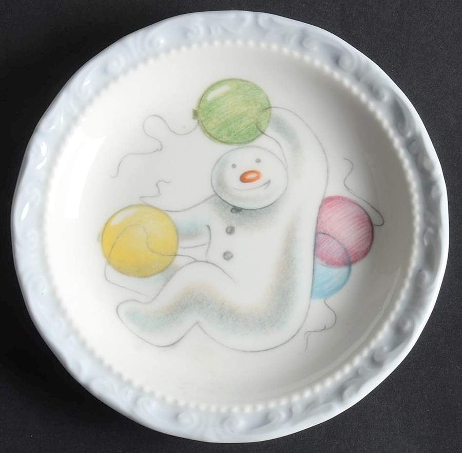 Snowman 4" Trinket Tray by Royal Doulton-1